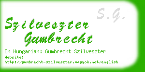 szilveszter gumbrecht business card